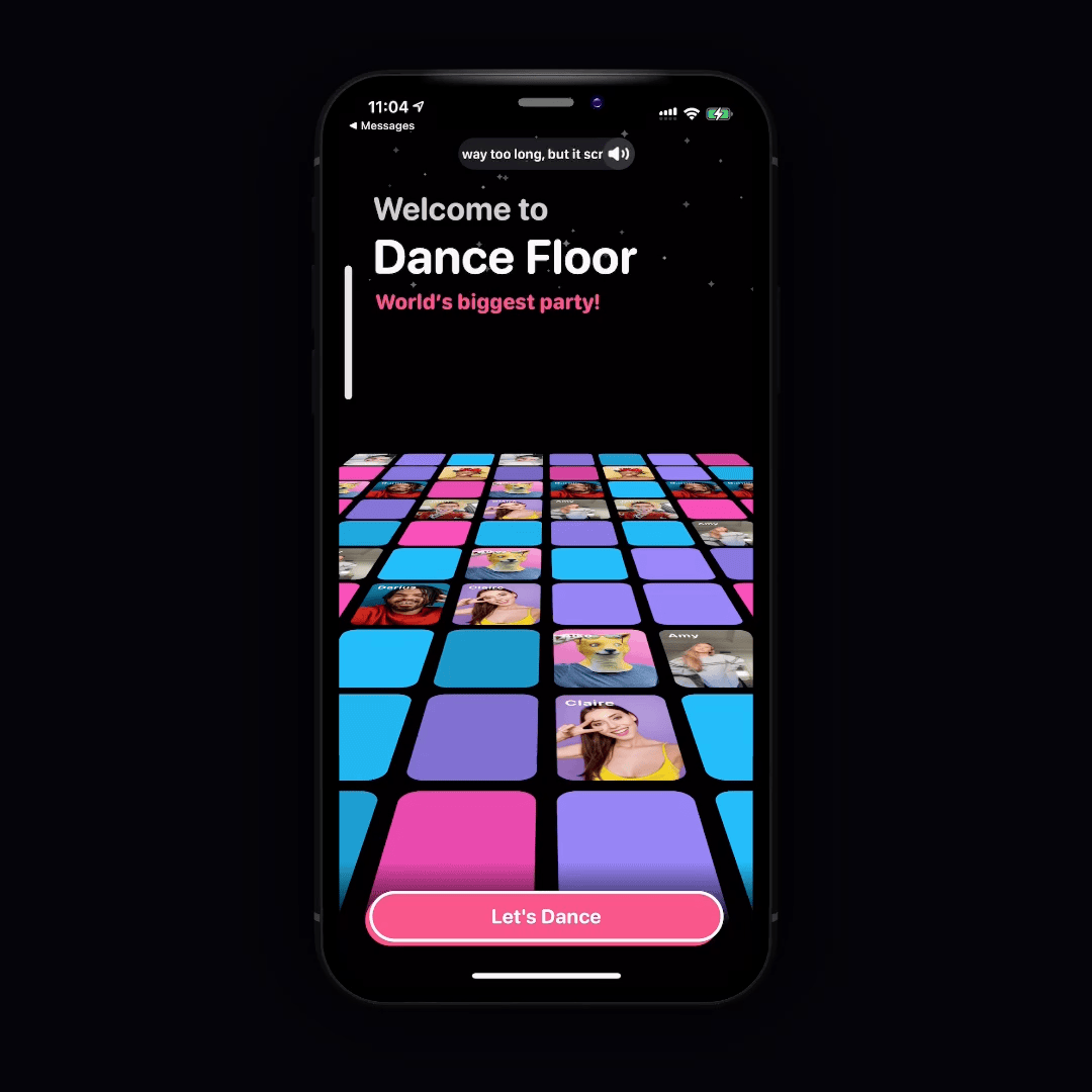 Dance floor onboarding